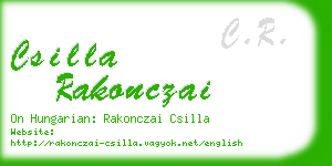 csilla rakonczai business card